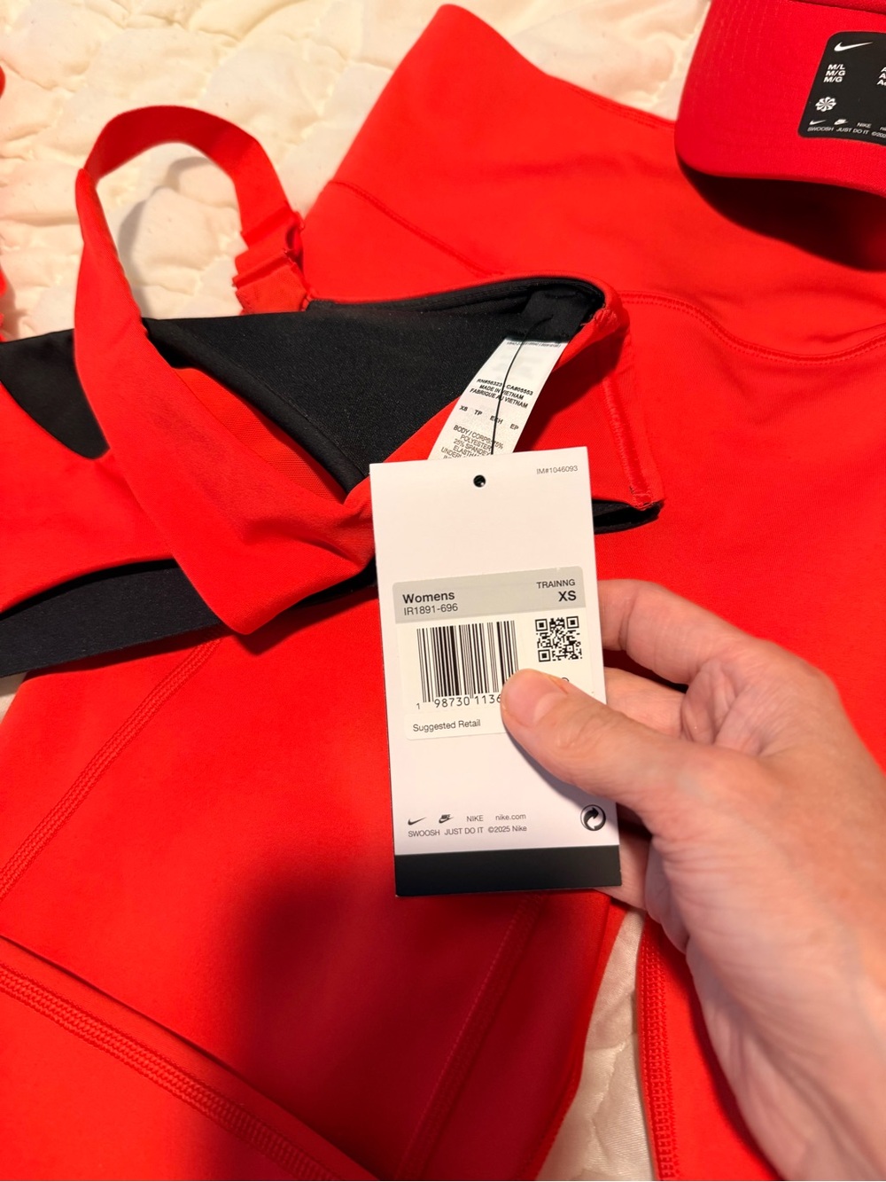 Nike Red Athletic Shorts & Sports Bra Set - Picture 11 of 11